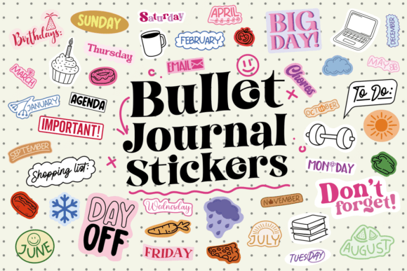 Bullet Journal Sticker Set: Crafts & Planner Branding
