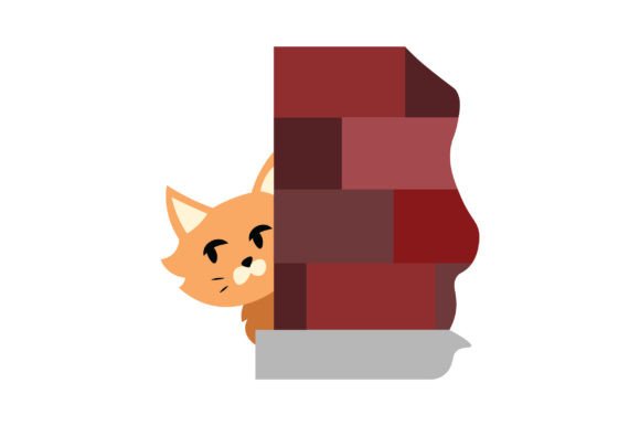 Cute Cat Looking Around Corner Sticker for Crafts and Cats