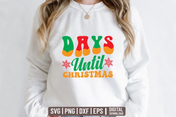 Days Until Christmas: Retro Graphics & T-Shirt Designs