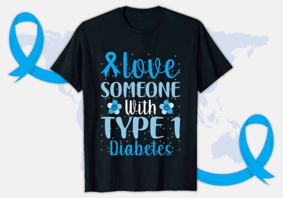I Love Diabetes Awareness T-shirt Design