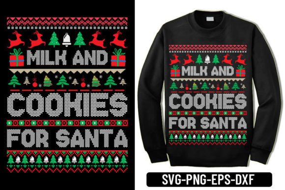 Milk Cookies for Santa Graphics & T-Shirt Designs