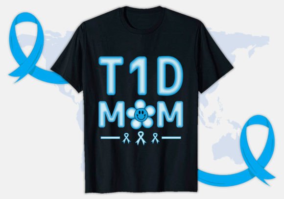 Mom Diabetes Awareness T-shirt Design