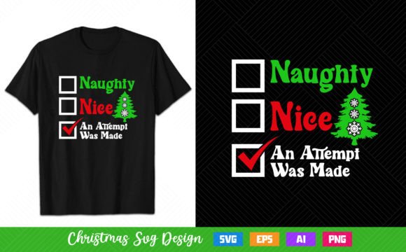 Naughty or Nice Graphics for T-Shirt Designs