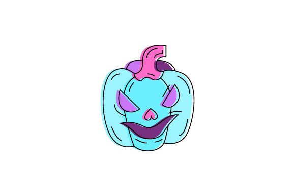 Pastel Goth Pumpkin Sticker for Crafts & Halloween Shops