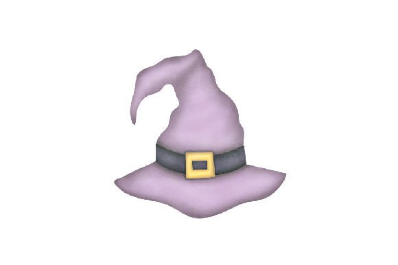 Pastel Witch Hat Sticker for Halloween Crafts