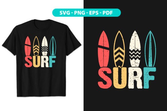 Retro Vintage Surf Coloring Board