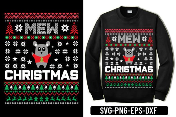 Ugly Sweater -mew Christmas Graphics