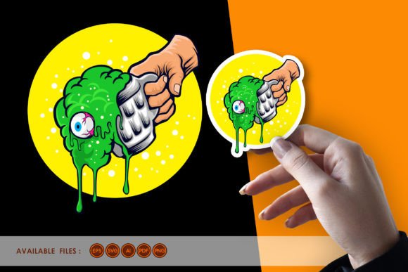 Zombie Drink Illustration